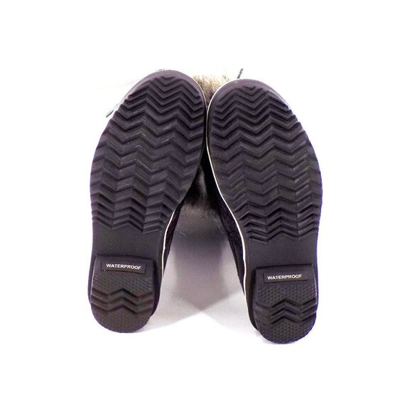 Sorel Tofino II Boots Size 7.5 Waterproof Insulated Black Faux Fur Lace Up - Picture 7 of 9